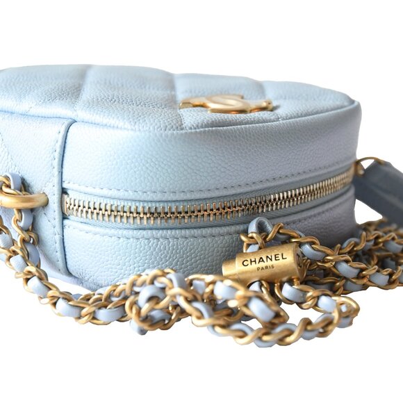 Chanel Caviar Quilted Small Vertical Vanity Bag Light Blue - Picture 5 of 6